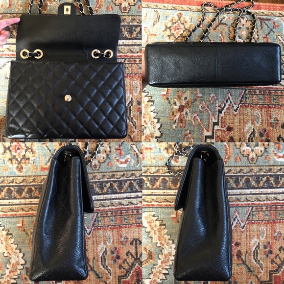 SOLD***Chanel Vintage Classic Jumbo Caviar Flap - Picture 8 of 13